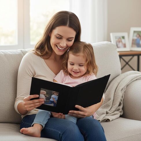 10 قطع ألبوم صور صغير مقاس 4 × 6 صور، غطاء من الكتان مع سجل قصاصات للنافذة الأمامية يحمل 52 صورة، ألبوم صور صغير للعائلة والزفاف والذكرى السنوية وإجازة الطفل (أسود) in Kuwait