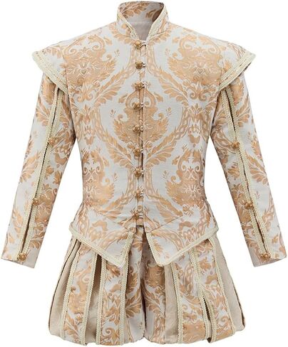 Mens Tudor Doublet Jacket Coat Pants Renaissance Nobleman Tudor Prince King Elizabethan Costume Men Suit in Saudi Arabia