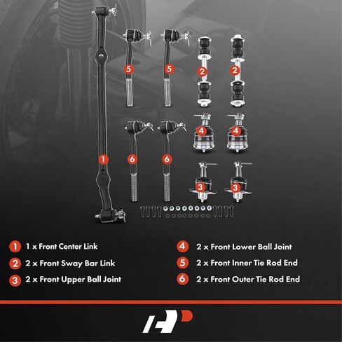 A-Premium 11Pcs Front Suspension Kit, Sway Bar Link Upper Lower Ball Joint Inner Outer Tie Rod End Sway Bar Link, Compatible with Chevrolet Impala Caprice & Buick Electra LeSabre & Cadillac DeVille in Saudi Arabia