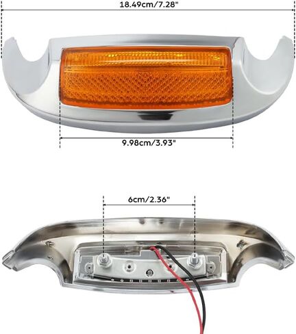 SLMOTO Front LED Fender Tip Amber Light Fit For Harley Electra Glide Ultra Limited FLHTK 2014-2023 Ultra Classic 2014-2019 Ultra Limited Low FLHTKL 2015-2019 Tri Glide Ultra Classic FLHTCUTG 2014-2023 in Kuwait