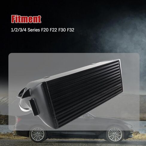 Bolt On Intercooler Kit Fit for BMW 1/2/3/4 Series F20 F22 F30 F31 F32 F33116i, 118i, 125i, M135i, 220i, 228i, M235i, 218d, 220d, 225d Front Mount Turbo Intercoolers Black Aluminum in Kuwait