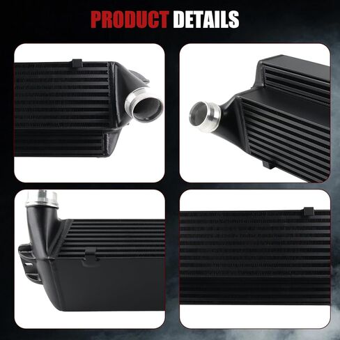 Bolt On Intercooler Kit Fit for BMW 1/2/3/4 Series F20 F22 F30 F31 F32 F33116i, 118i, 125i, M135i, 220i, 228i, M235i, 218d, 220d, 225d Front Mount Turbo Intercoolers Black Aluminum in Kuwait
