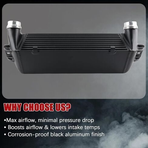 Bolt On Intercooler Kit Fit for BMW 1/2/3/4 Series F20 F22 F30 F31 F32 F33116i, 118i, 125i, M135i, 220i, 228i, M235i, 218d, 220d, 225d Front Mount Turbo Intercoolers Black Aluminum in Kuwait