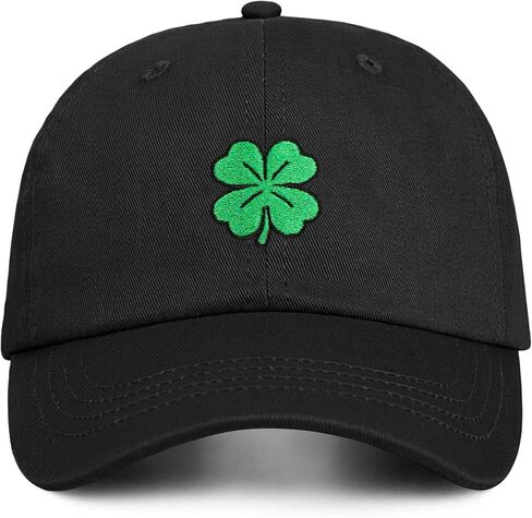 Clover Shamrock Hats,St. Patrick's Day Baseball Cap for Women Men, Cotton Baseball Caps Adjustable Perfect for Daily Use in Saudi Arabia