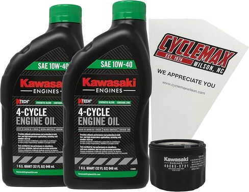10W-40 Oil Change Kit Compatible with Kawasaki 49065-0721 and Funnel in Saudi Arabia