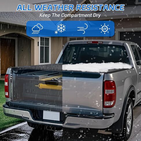 غطاء تونيو لسرير الشاحنة القابل للطي من PZ متوافق مع سرير Toyota Tacoma 2016-2023 بطول 5 أقدام (60.5 بوصة) مع نظام السكك الحديدية على سطح السفينة (باستثناء إصدار Trail) in Kuwait