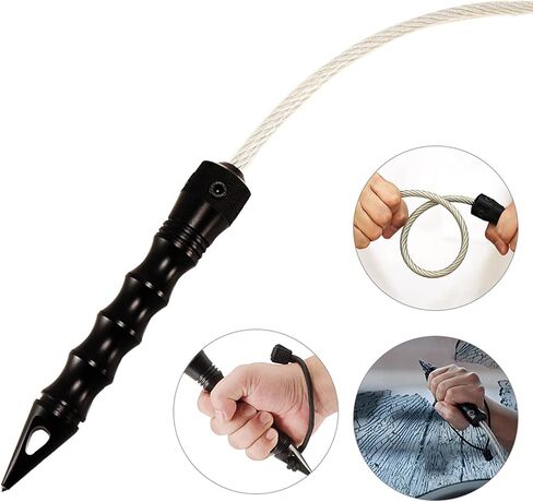 أداة إنقاذ طوارئ السيارة الذاتية، أداة كسر النوافذ، جهاز أمان أساسي للاستخدام الخارجي، أسود 640 مم in Kuwait