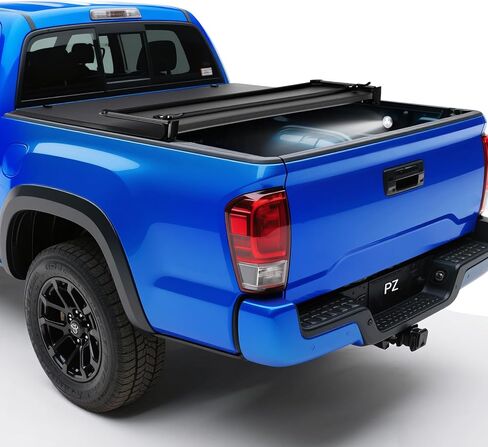 غطاء تونيو لسرير الشاحنة القابل للطي من PZ متوافق مع سرير Toyota Tacoma 2016-2023 بطول 5 أقدام (60.5 بوصة) مع نظام السكك الحديدية على سطح السفينة (باستثناء إصدار Trail) in Kuwait
