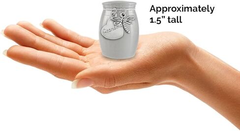 Grandma Dragonfly Small Urn for Human Ashes Cremation Keepsake Memorial Stainless Steel for Family in Saudi Arabia