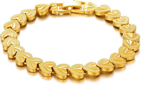 Ethlyn Birthday Gift for her Exquisite Gold Plated Women's Heart Bracelet Party Dating gifts for her in Kuwait