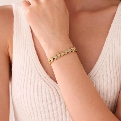 Ethlyn Birthday Gift for her Exquisite Gold Plated Women's Heart Bracelet Party Dating gifts for her in Kuwait