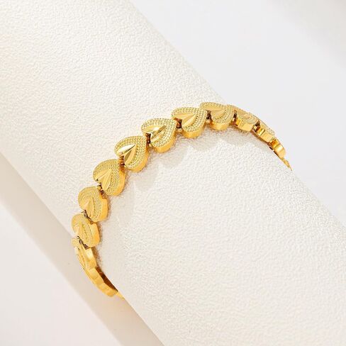 Ethlyn Birthday Gift for her Exquisite Gold Plated Women's Heart Bracelet Party Dating gifts for her in Kuwait