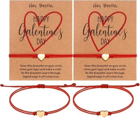 4Pcs Galentines Day Gifts Friendship Bracelets for Women Teens, Love Bracelets Set for Sister Bestie Best Friends in Saudi Arabia