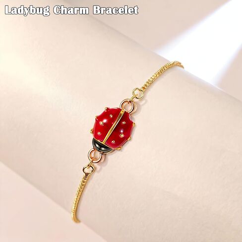 سوار الخنفساء ذو ​​الحظ السعيد للنساء، هدية لمحبي الخنفساء، سحر الخنفساء اللطيف، هدية مجوهرات رائعة لعيد الميلاد وعيد الأم in Kuwait