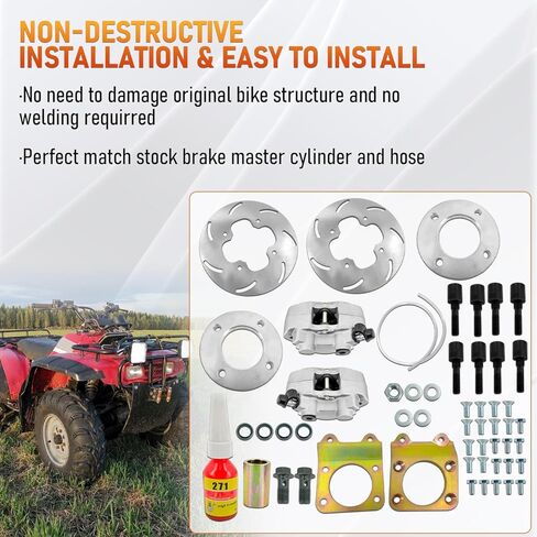 ADV-NNB77 Front Disc Brake Conversion Kit Fits for Honda Fourtrax 300 4x4; for TRX300FW 4x4; for Rancher 350 4x4; for Foreman 400 450 4x4; for Rubicon 500 4x4; for Rincon 650 4x4 in Saudi Arabia