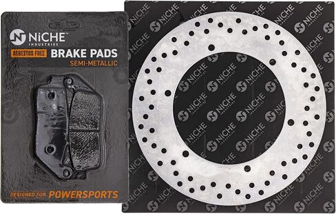 NICHE Rear Right Brake Rotor Pad Semi Metallic Kit For Honda Valkyrie 1500 06455-KYJ-901 06435-MGZ-J01 43251-MBY-671 in Kuwait