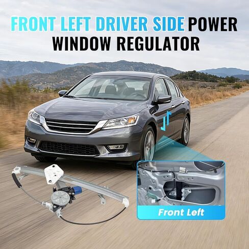 741-306 منظم نوافذ الطاقة الأمامي الأيسر للسائق مع محرك 6 دبابيس متوافق مع Honda Accord 2003-2007، استبدال #72250SDAA02 in Kuwait