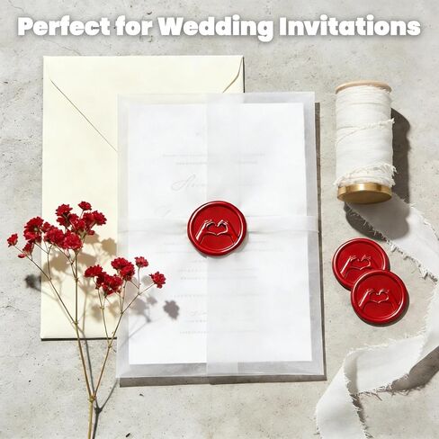 50 قطعة من ملصقات ختم الشمع اليدوية على شكل قلب، ملصقات ختم على شكل ظرف دعوة زفاف باللون الأحمر اللؤلؤي ذاتية اللصق خفيفة الوزن وصديقة للبريد، مثالية للدعوة والهدايا وملصقات عيد الحب (أحمر لؤلؤي) in Kuwait