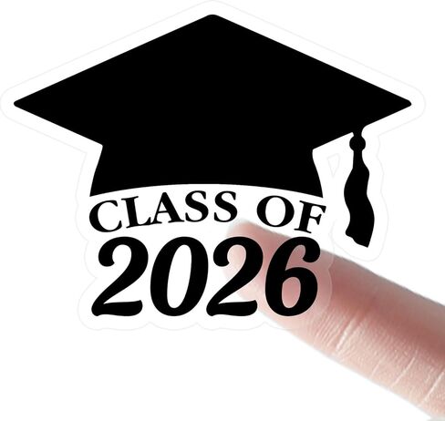 100 × 2025 ملصقات قبعة التخرج ، شارات فينيل غريز ، ملصقات حفل التخرج ، إعلان التخرج ، أختام مظروف الطرف ، ملصقات إغلاق المغلف ، 2 × 1.5 بوصة (أسود) in Kuwait