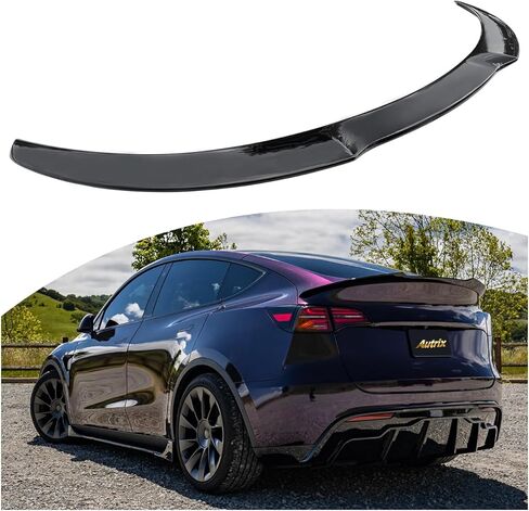جناح سبويلر خلفي لعام 2020 2021 2022 2023 2024 Tesla Model Y، ملحقات نمط أداء الجذع الخلفي سبويلر شفة البطة باللون الأسود غير اللامع in Kuwait