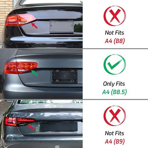 Rear Spoiler Compatible with Audi A4 B8.5 2013-2016, Carbon Fiber Pattern PSM Style Trunk Exterior High Kick Tail Deck Lid Wing Lip Splitter Fit for 2013 2014 2015 2016 in Kuwait