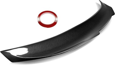 Rear Spoiler Compatible with Audi A4 B8.5 2013-2016, Carbon Fiber Pattern PSM Style Trunk Exterior High Kick Tail Deck Lid Wing Lip Splitter Fit for 2013 2014 2015 2016 in Kuwait