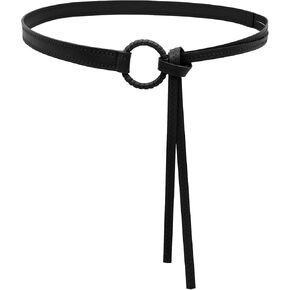 حزام رفيع رفيع للنساء من جلد البولي يوريثان معقود لأحزمة الخصر للفساتين in Kuwait