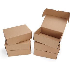 مجموعة صناديق شحن مقاس 9 × 6 × 3، صناديق من الورق المقوى الصغيرة مع فتحة قوس، صناديق بريد بنية للشركات الصغيرة in Kuwait
