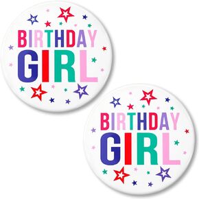 دبوس عيد ميلاد للفتيات، قطعتان من دبابيس عيد الميلاد المستديرة باللون الأبيض والملون، بقطر 2.3 سم، مثالية لديكورات وإكسسوارات حفلات عيد الميلاد in Kuwait