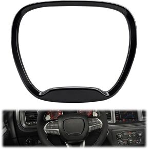 إطار زر التوجيه للتحكم المركزي متوافق مع دودج تشالنجر دورانجو 2015-2025، ملحقات غطاء التحكم في عجلة القيادة الملائمة تمامًا in Kuwait