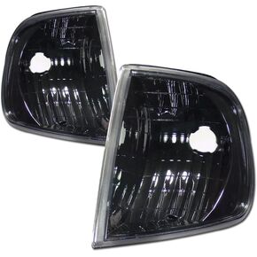 Black Clear Housing Front Corner Turn Signal Lights Parking Lamps k2 Compatible With 97-03 Ford F150 / 2004 Heritage / 97-99 F250 Light Duty / 97-02 Expedition in Kuwait