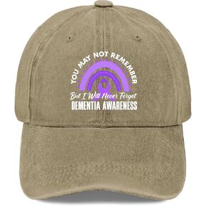 You May not Remember but i Will Never Forget Dementia Awareness hat Youth Golf hat Hats for Men Baseball Cap Gifts in Kuwait