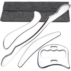 مجموعة أدوات مكشطة العضلات 4 في 1 من FeelFree Sport - أدوات كشط تدليك غوا شا لتحريك الأنسجة الرخوة، والعلاج الطبيعي للظهر والساقين والذراعين in Kuwait