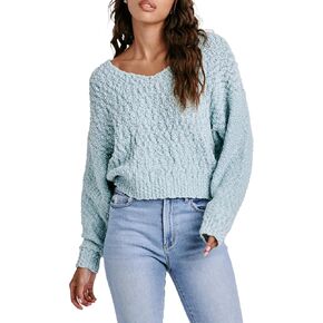 DEAR JOHN Lexi Sweater Women's Drop Shoulder V-Neck Long Sleeve in Kuwait