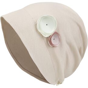 ililily Tencel Lyocell Flower Trim Hair Loss Beanie Sleep Hat Soft Touch Stretchable Chemo Hat in Kuwait