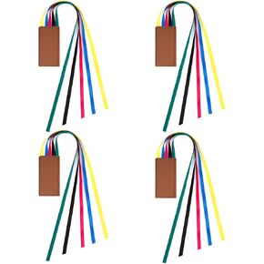 Bible Bookmark, 3Pcs Bible Ribbons Bookmarks, Artificial Leather Bookmark with Colorful Ribbon, Bible Page Markers with 5 Tassel Colors for Books Novel Reading Lovers Students Teachers Gift (Brown) in Kuwait