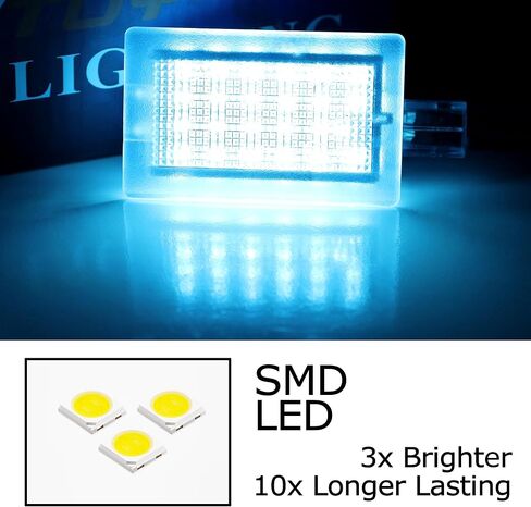 iJDMTOY Aqua Ice Blue 18-SMD Full LED Under Side Door Courtesy Lights, Footwell Lights, Compatible With Dodge Charger Challenger Dart Stratus Magnum Avenger, Chrysler 200 300 Sebring in Saudi Arabia