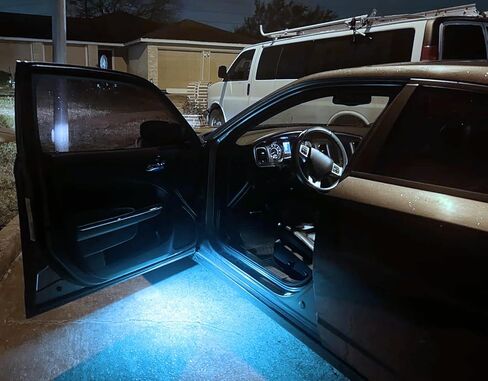 iJDMTOY Aqua Ice Blue 18-SMD Full LED Under Side Door Courtesy Lights, Footwell Lights, Compatible With Dodge Charger Challenger Dart Stratus Magnum Avenger, Chrysler 200 300 Sebring in Saudi Arabia