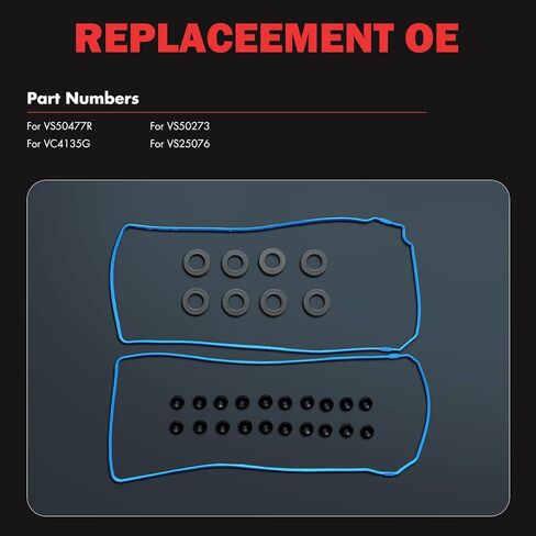 مجموعة حشية غطاء صمام المحرك متوافقة مع 2003-2005 لسيارة Lincoln Aviator 4.6L؛ 1999-2004 لسيارة Lincoln Navigator 5.4L؛ 1997-2002 لسيارة Lincoln Continental 4.6L، OE# VS50477R in Kuwait