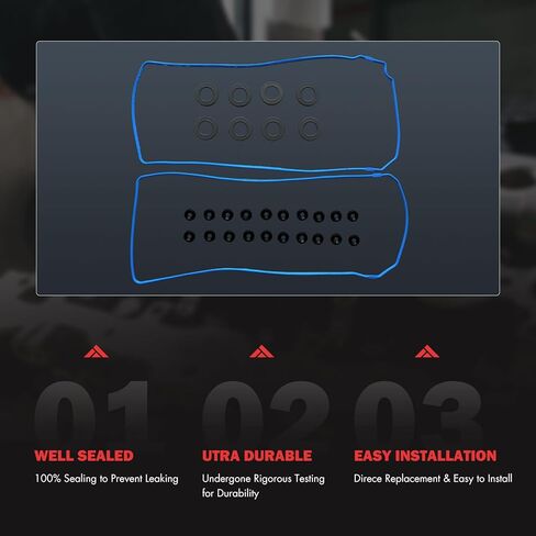 مجموعة حشية غطاء صمام المحرك متوافقة مع 2003-2005 لسيارة Lincoln Aviator 4.6L؛ 1999-2004 لسيارة Lincoln Navigator 5.4L؛ 1997-2002 لسيارة Lincoln Continental 4.6L، OE# VS50477R in Kuwait