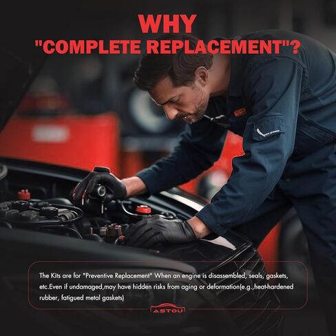 مجموعة حشية غطاء صمام المحرك متوافقة مع 2003-2005 لسيارة Lincoln Aviator 4.6L؛ 1999-2004 لسيارة Lincoln Navigator 5.4L؛ 1997-2002 لسيارة Lincoln Continental 4.6L، OE# VS50477R in Kuwait