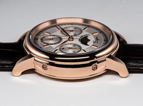 Sugess MoonPhase Master SU1908GWX Gold Swan Neck 40mm ST1908 Mechanical Chronograph Mens Wrist Watch Seagull 1963 in Saudi Arabia