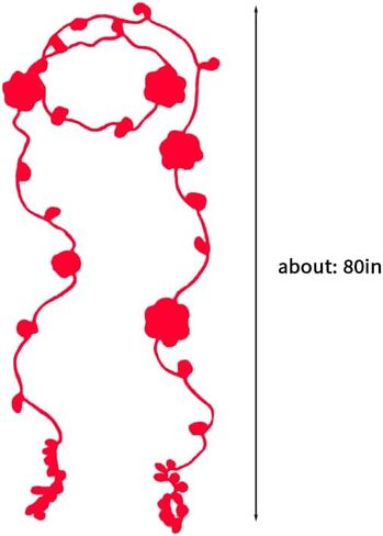 Boho Cotton Waist Rop for Women, Rose Braided Waist Belt, Chain Tie Waistband for Women Girls Dress Skirt Costume Accessory in Kuwait