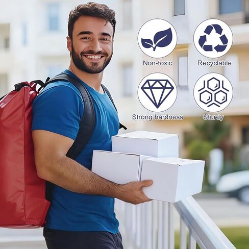 40 عبوة من صناديق الشحن الصغيرة مقاس 8 × 6 × 6 بوصات، صندوق من الورق المقوى المموج الأبيض لتغليف الأعمال الصغيرة والبريد والنقل in Kuwait