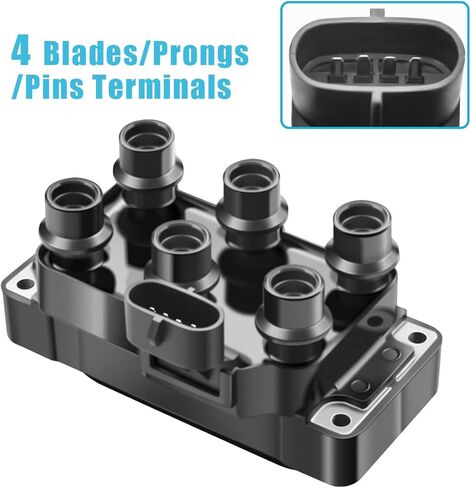 MAS Ignition Coil Compatible with 94-00 Ford Windstar Mustang Ranger Taurus Mzda MPV B3000 Mercury Cougar Mystique Sable V6 FD488 C901 in Saudi Arabia
