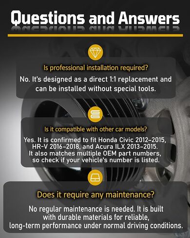 مولد كهربائي عالي الإخراج 95Amp متوافق مع Honda Civic HR-V Acura ILX 1.8L 2.0L 2012 2013 2014 2015 2016 2017 2018 31100-R1A-A01 in Kuwait