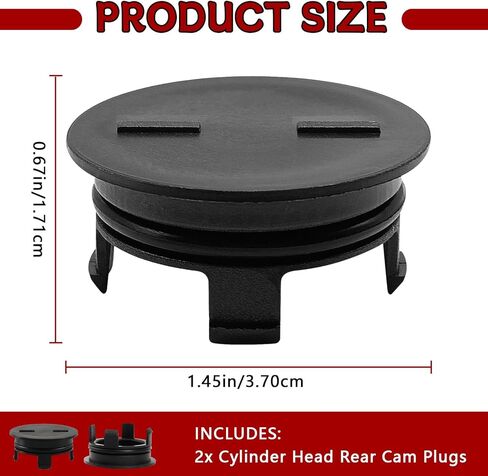 2PCS Cylinder Head Cam Plug with Seal Kit Compatible with Honda Civic, Fit, HR-V, Insight, CR-V, CR-Z, Acura Integra,Engine Valve Cover Gasket Repair Replaces 12513-P72-003 12513P72003 KF811285 in Kuwait