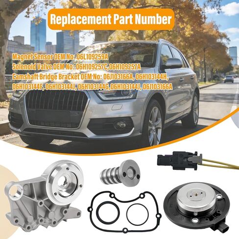 طقم ضبط دعامة جسر عمود الحدبات متوافق مع Golf Jetta Passat Tiguan Beetle A4 A6 TT 2008-2016 06L109259A 06H103144K 06H103483C 06H103483D 06H109257C 4H0973702A WHT007212 in Kuwait