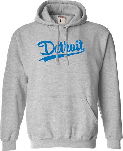 كنزة بغطاء للرأس من Go All Out City Of Detroit Michigan Script للرجال والنساء والشباب in Kuwait