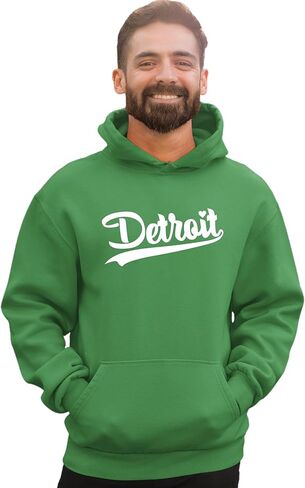 كنزة بغطاء للرأس من Go All Out City Of Detroit Michigan Script للرجال والنساء والشباب in Kuwait